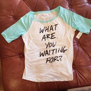 NWT Aeropostale Baseball Jersey Tee Women's  XL